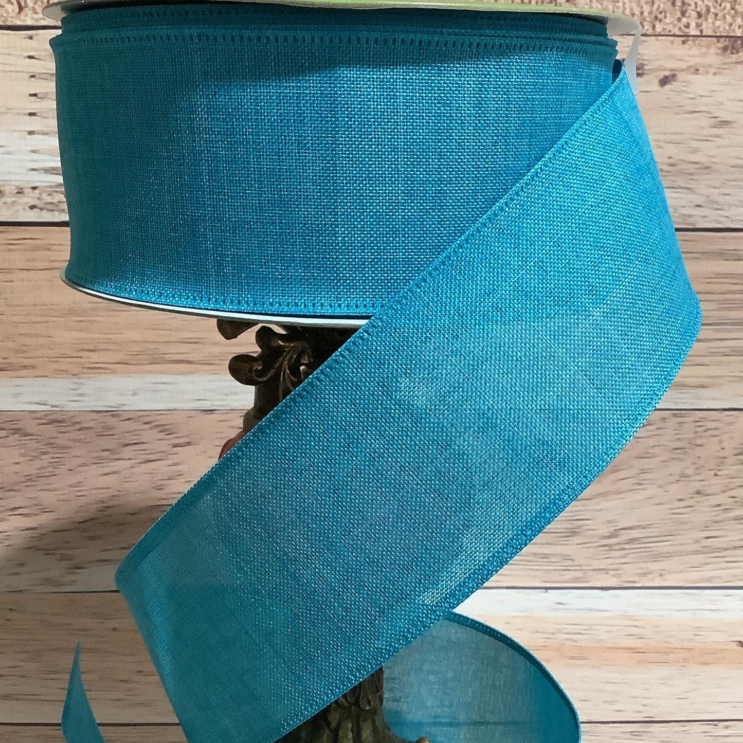 Turquoise Wired Ribbon-Spring Ribbon-1.5" x 5 Yards or 2.5" x 5 Yards-Ribbon For Bows, Wreaths, Gift Baskets