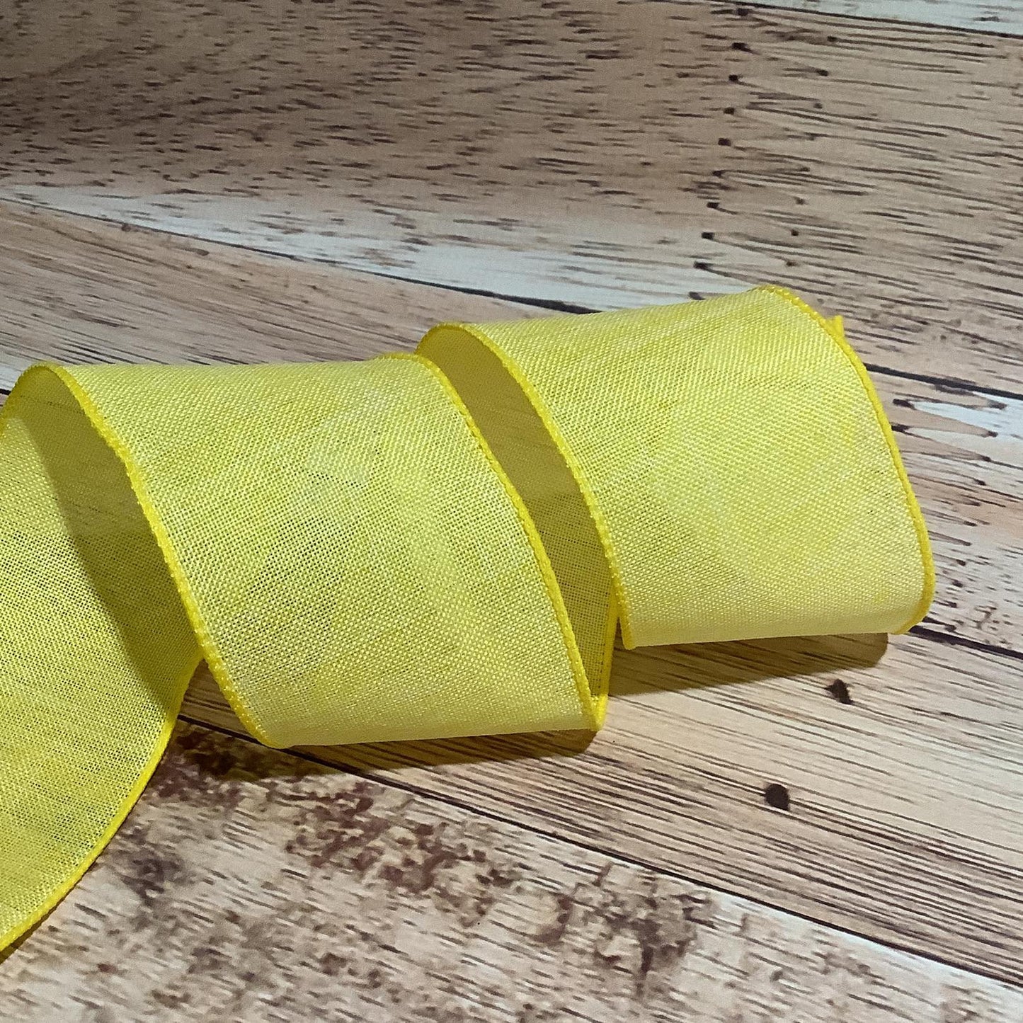 Yellow Wired Ribbon-Spring Ribbon-Ribbon For Bows, Wreaths, Home Decor- All Occasion Ribbon - 2.5" x 5 yards