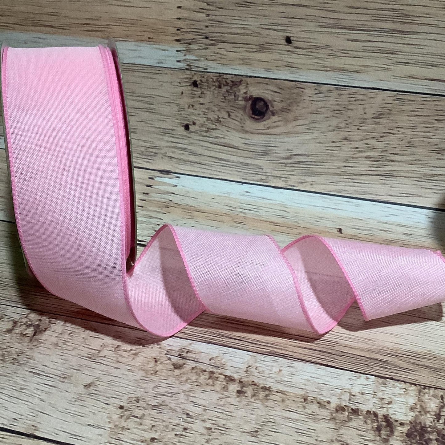 Pink Wired Ribbon-2.5" x 5 yards-Pastel Pink Ribbon-Ribbon For Bows, Wreaths, Home Decor-All Occasion Ribbon