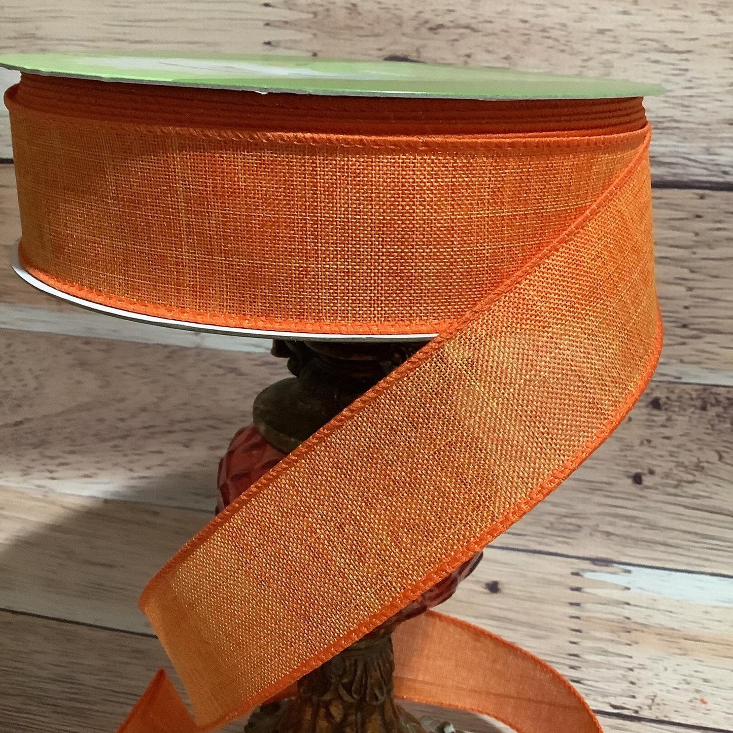 1.5" x 5 Yards Orange Ribbon-Spring Ribbon-Summer Ribbon-Wired Ribbon-Ribbon For Bows, Wreaths And Home Decor-Easter Ribbon-Halloween Ribbon