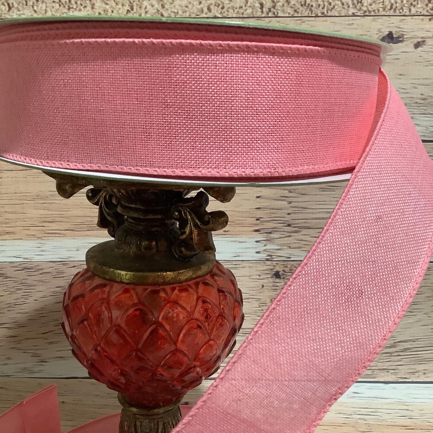 1.5" x 5 yards Coral Ribbon-Spring Ribbon-Easter Ribbon- All Occasion Ribbon, Ribbon For Bows, Wreaths And Home Decor