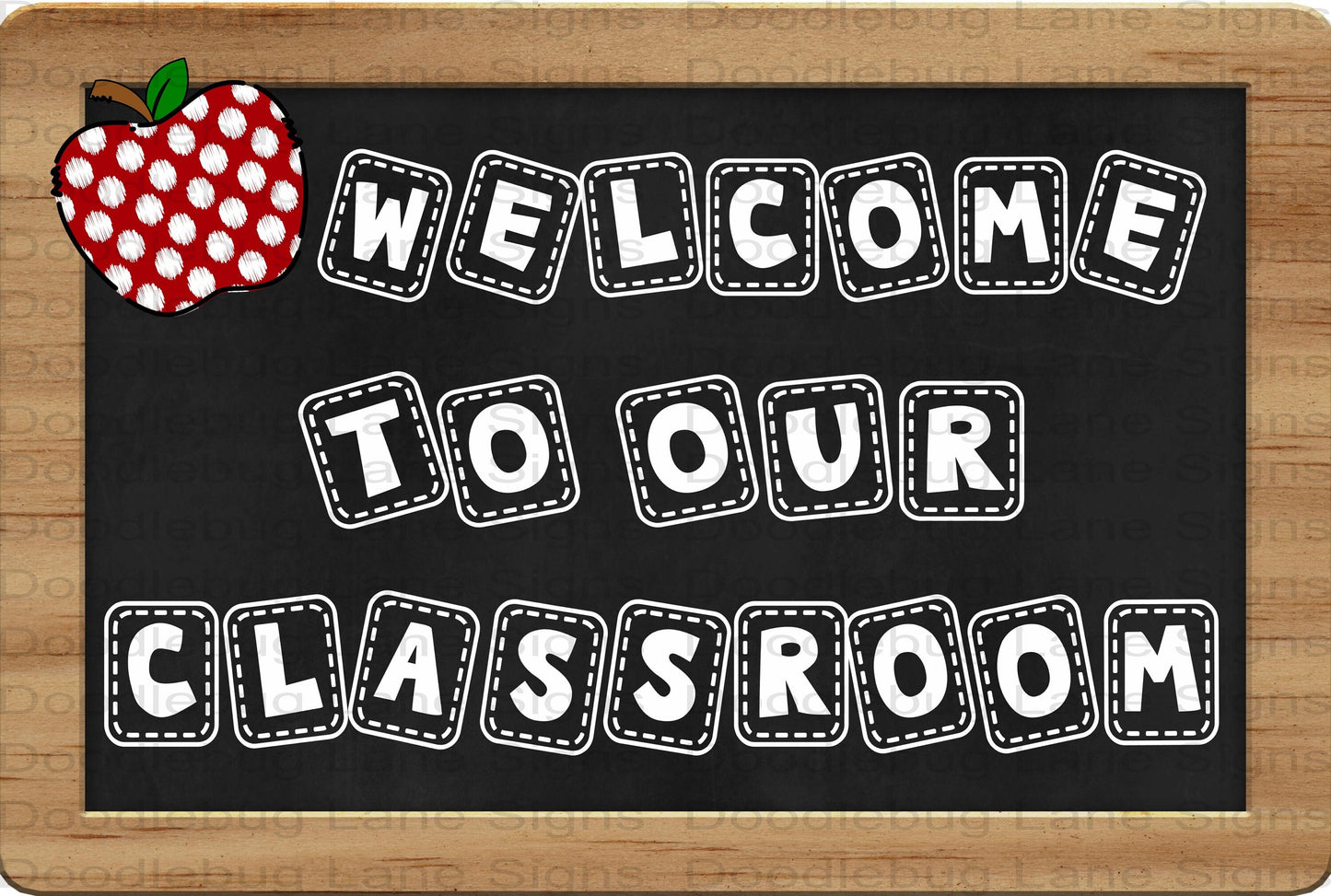 Welcome To Our Classroom Wreath Sign - School Wreath Sign - Rectangle Sign - Metal Wreath Sign