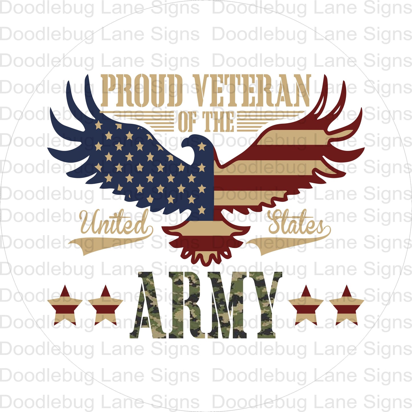 Military Wreath Sign - Army Veteran Wreath Sign - Army Boots - Round Wreath Sign - Metal Wreath Sign