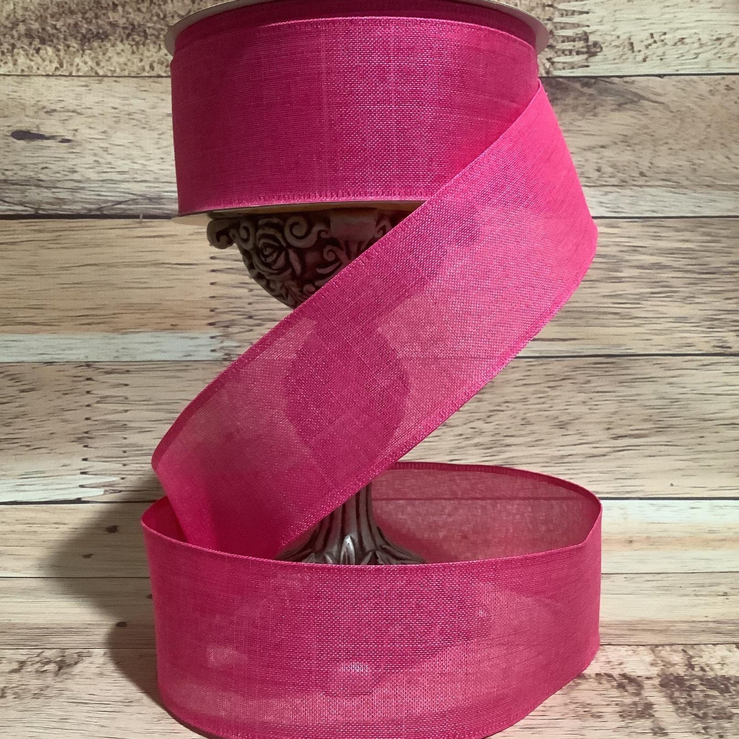 2.5" x 5 Yards Hot Pink Wired Ribbon - Spring Ribbon - Easter Ribbon - All Occasion Ribbon - Ribbon For Bows, Wreaths And Home Decor