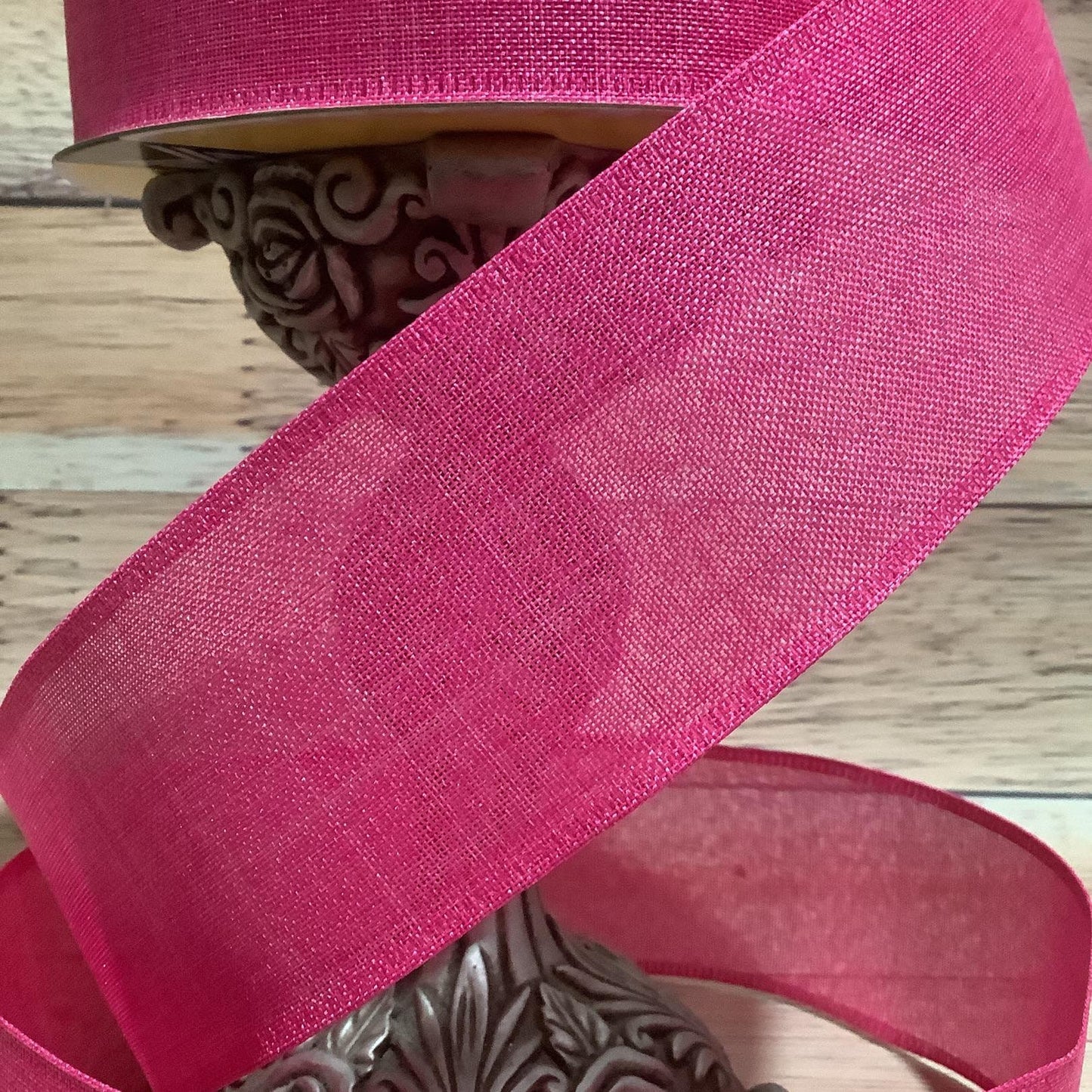 2.5" x 5 Yards Hot Pink Wired Ribbon - Spring Ribbon - Easter Ribbon - All Occasion Ribbon - Ribbon For Bows, Wreaths And Home Decor