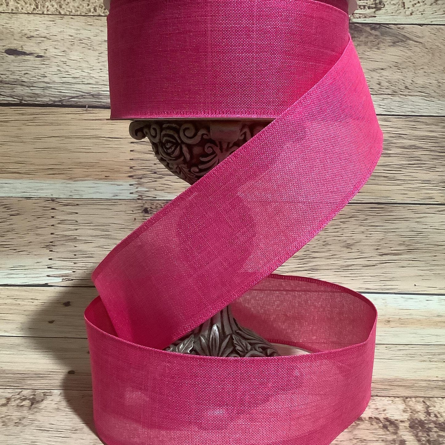 2.5" x 5 Yards Hot Pink Wired Ribbon - Spring Ribbon - Easter Ribbon - All Occasion Ribbon - Ribbon For Bows, Wreaths And Home Decor